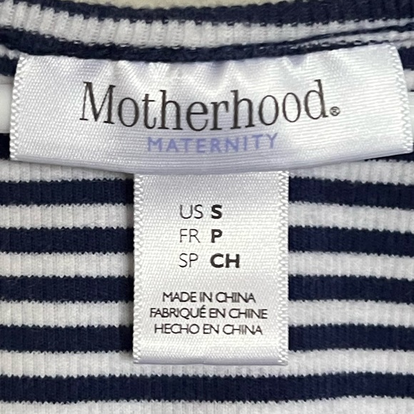 EUC | Motherhood | Navy Blue Striped Dress | Size Small - Picture 2 of 4